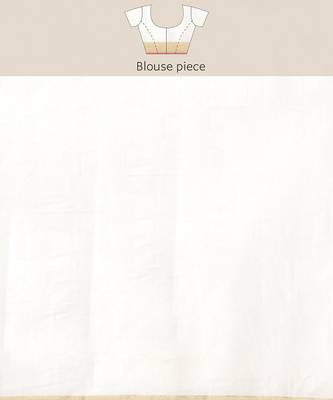 White Handloom Jamdani On Pure Resham Silk  7