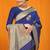Blue hand woven banarasi saree with blouse