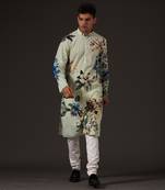 Green Floral Printed Kurta Set