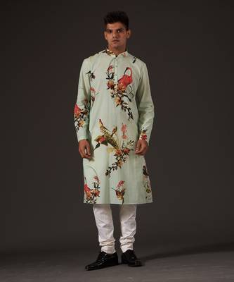 Blue Bird Printed Kurta Set 3