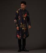 Black Bird Printed Kurta Set