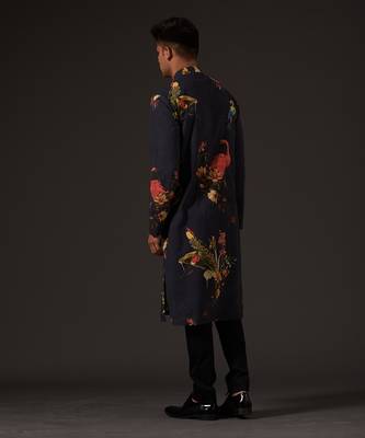 Black Bird Printed Kurta Set 6