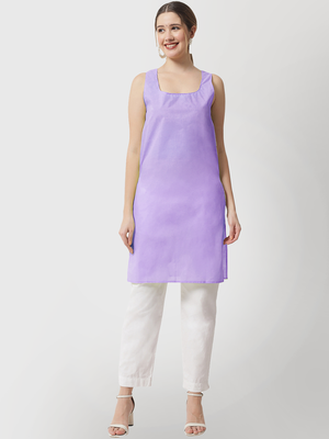 Purple embroidered georgette chikankari-kurtis 5