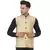 Gold printed jaquard nehru-jacket