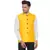 Yellow printed jaquard nehru-jacket