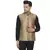 Brown printed jaquard nehru-jacket