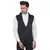 Black plain poly cotton waist coat