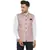 Beige printed cotton nehru-jacket