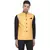 Yellow printed cotton nehru-jacket