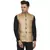 Gold printed banarasi nehru-jacket