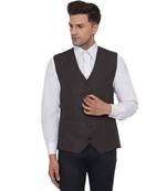 Brown plain poly cotton waist coat