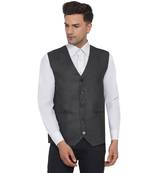 Grey plain poly cotton waist coat