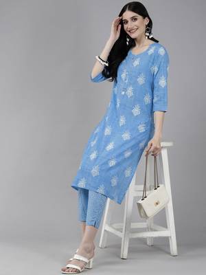 Green printed cotton ethnic-kurtis 4