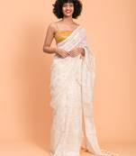Suta White Woven Cotton Saree
