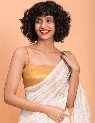 Suta White Woven Cotton Saree 2