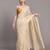 Suta Off White  Gold-Toned Zari Pure Cotton Handloom Saree