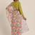 Suta Women Pink  Blue Strokes Printed Chiffon Saree