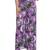 Purple Floral Pattern Long Viscose Lycra Palazzo Printed Women Casual Trouser
