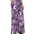 Purple Floral Pattern Long Viscose Lycra Palazzo Printed Women Casual Trouser