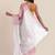Suta Pink  White Colourblocked Zari Pure Linen Saree