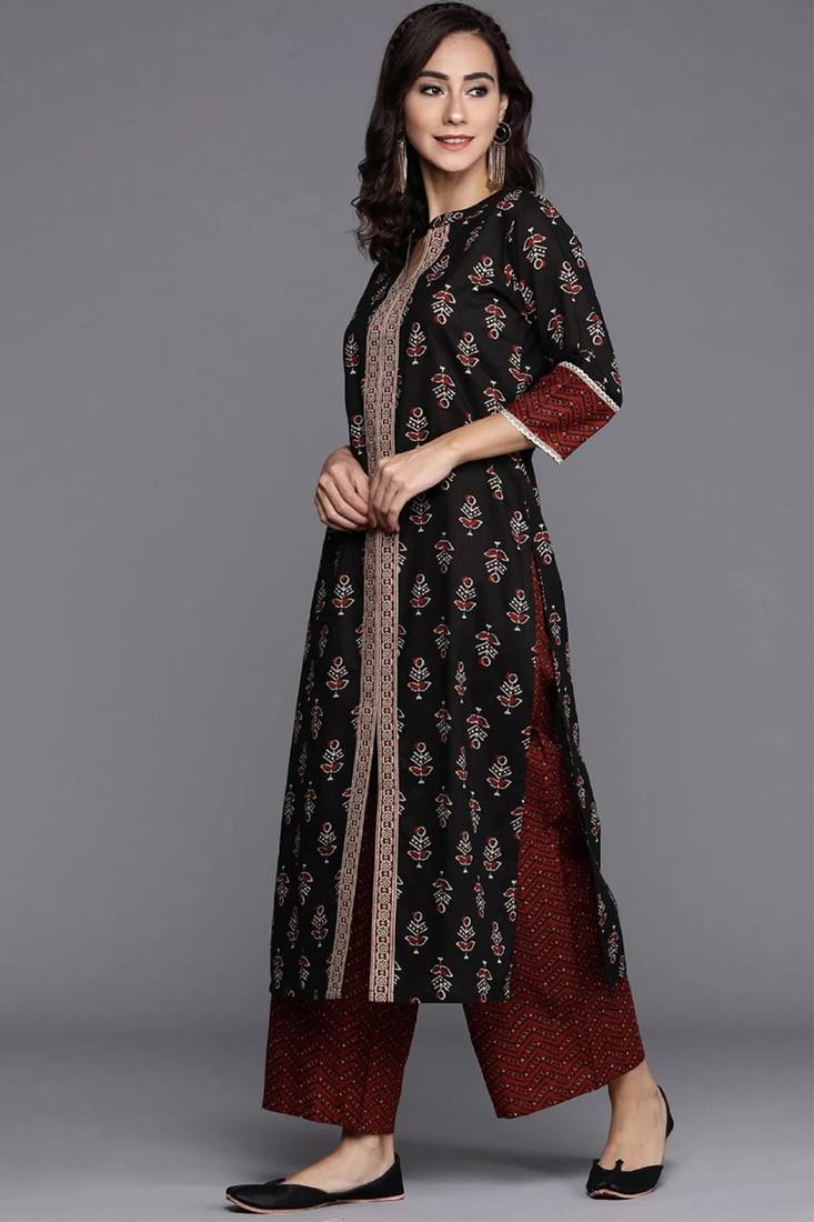 Women's  Cotton Kurti  palazzo with  Dupatta