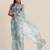 Suta Blue  Grey Floral Printed Organza Saree