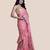 Suta Coral Pink Embellished Pure Cotton ruffle Saree