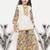 Little Bansi Cotton Floral Embroidery Kurta with Floral Detaling and and Floral Sharara with Dupatta - White and Yellow