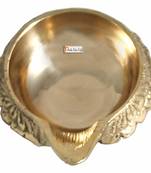 Prisha India Craft Brass Diwali Kuber Deepak Diya Oil Lamp for Poojan Purpose, Set of 6