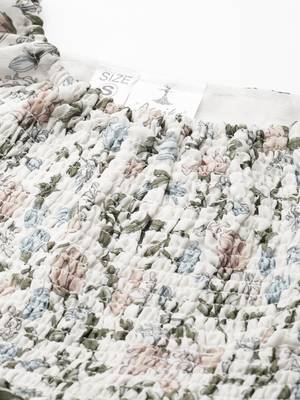 White printed georgette long-dresses 2