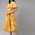 Gold printed georgette long-dresses