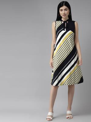 Multicolor printed georgette long-dresses 1