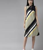 Multicolor printed georgette long-dresses