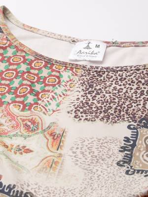 Multicolor printed georgette long-dresses 2