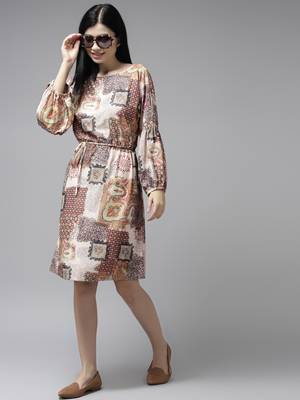 Multicolor printed georgette long-dresses 5