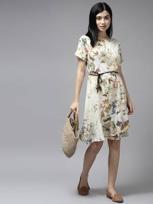 Multicolor printed georgette long-dresses 5