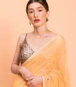 Suta Women Yellow Embellished  Pure Cotton Saree