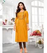 Modal Silk Kurtis With All Over Butti And Embroidery