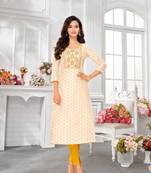 Modal Silk Kurtis With All Over Butti And Embroidery