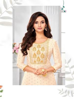 Modal Silk Kurtis With All Over Butti And Embroidery 2