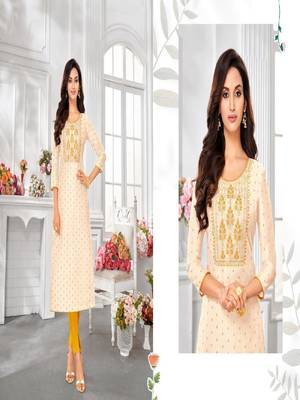 Modal Silk Kurtis With All Over Butti And Embroidery 3