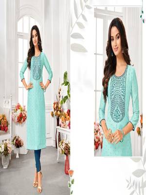 Modal Silk Kurtis With All Over Butti And Embroidery 3