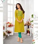 Modal Silk Kurtis With All Over Butti And Embroidery