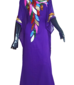 PURPLE EMBROIDERED GEORGETTE ISLAMIC KAFTAN