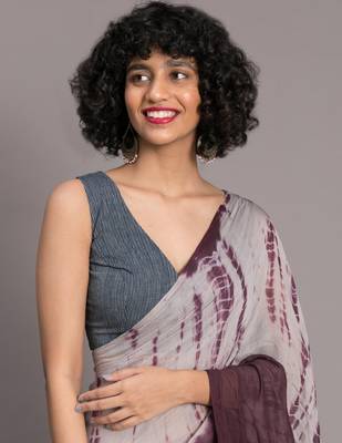 Suta Mauve Burgundy Tie and Dye Saree 2