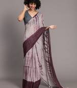 Suta Mauve Burgundy Tie and Dye Saree