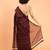 Suta Women Maroon  Black stripes Pure Cotton Saree