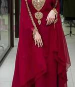 Moroccan Kaftan Hand Work Royal Blue Long sleeve Party wear dress 