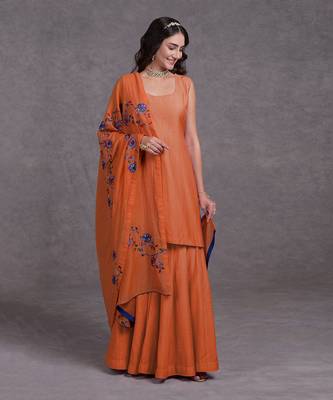 Burnt Orange Kashmir Bagh Inspired Sharara Set 2