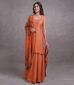 Burnt Orange Kashmir Bagh Inspired Sharara Set